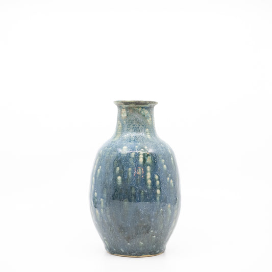 Large Turquoise Spotted Vase